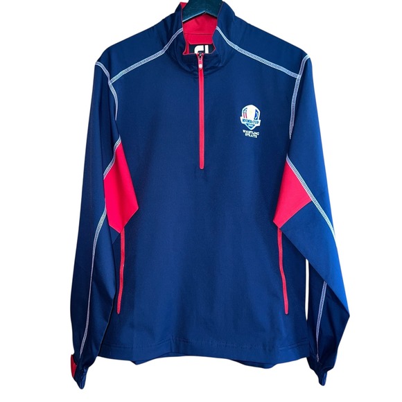 FootJoy Ryder Cup 2020 Pullover Mens S‎ Blue Golf Jacket Whistling Straits NWT - Picture 1 of 14